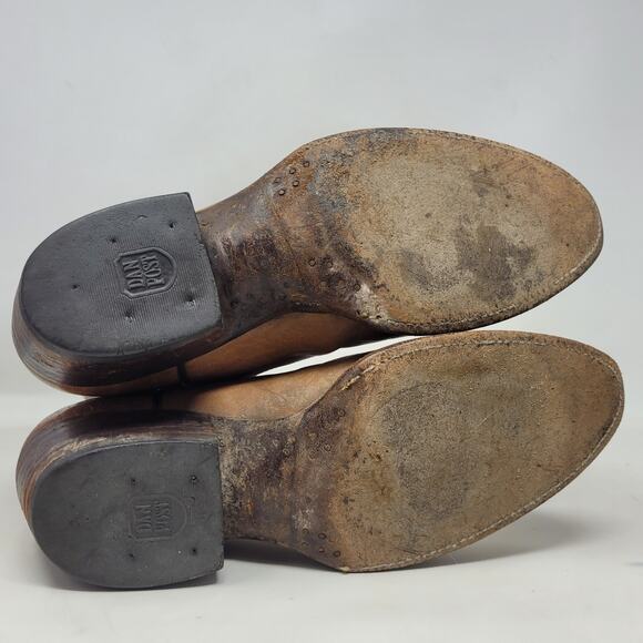 Vintage Dan Post Boots Mens 8.5D Brown Leather EXOTIC RARE Cowboy Western 6758 - Picture 13 of 16